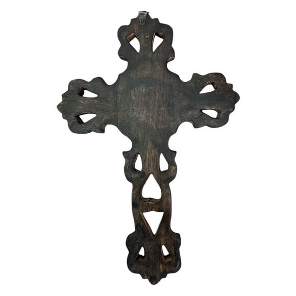Vintage Hand Carved Wooden Cross - Picture 8 of 9